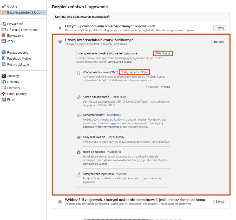 Jak włączyć uwierzytelnianie dwuskładnikowe na Facebooku i zwiększyć bezpieczeństwo konta